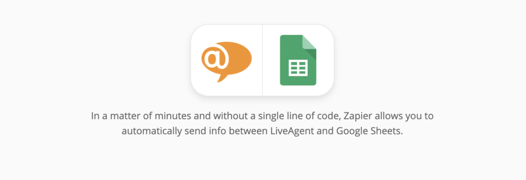 在Zapier上集成LiveAgent和Google Sheets